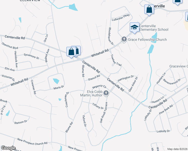 map of restaurants, bars, coffee shops, grocery stores, and more near 110 Stancil Road in Anderson