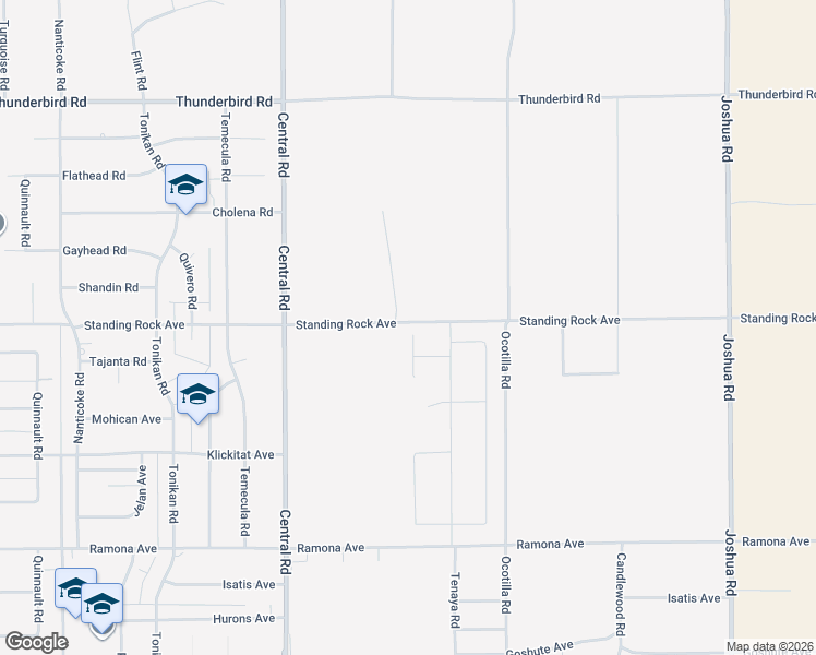 map of restaurants, bars, coffee shops, grocery stores, and more near Desert Lily Court in Apple Valley