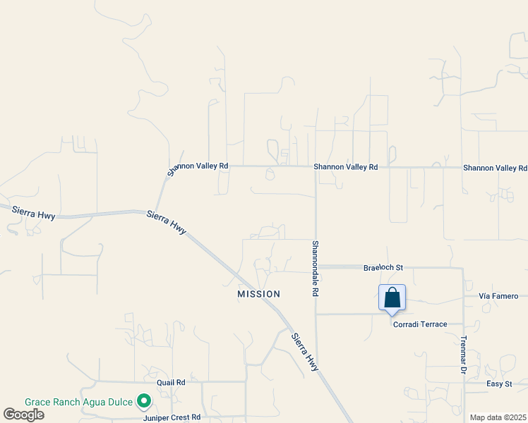 map of restaurants, bars, coffee shops, grocery stores, and more near Sierra Highway in Acton