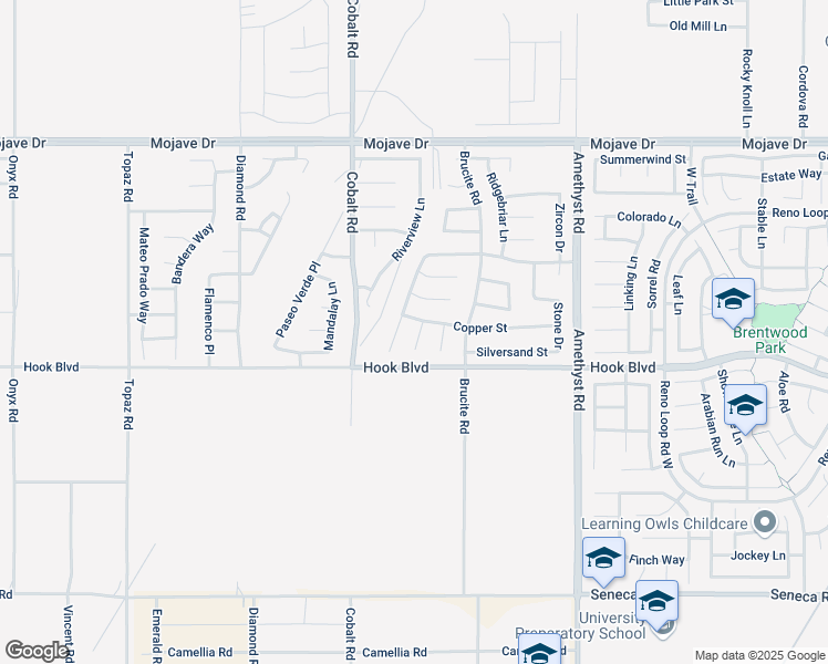 map of restaurants, bars, coffee shops, grocery stores, and more near 14976 Butler Peak Court in Victorville