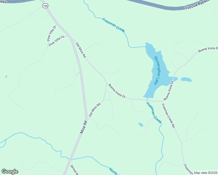 map of restaurants, bars, coffee shops, grocery stores, and more near 500 Old Mize Road in Toccoa