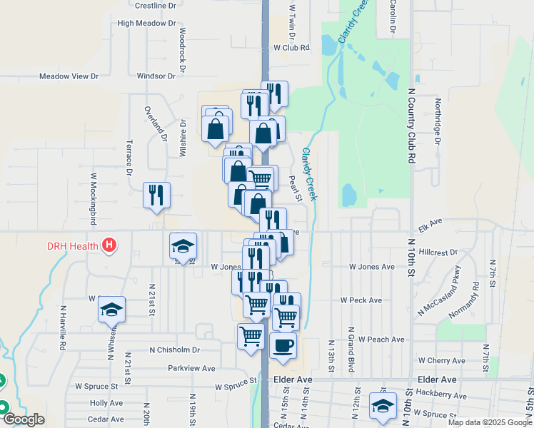 map of restaurants, bars, coffee shops, grocery stores, and more near 1566 Highway 7 in Duncan