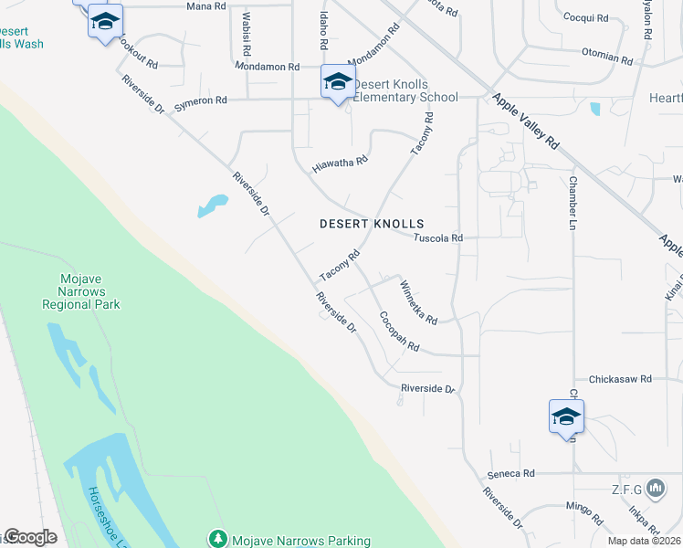 map of restaurants, bars, coffee shops, grocery stores, and more near 14943 Tacony Road in Apple Valley