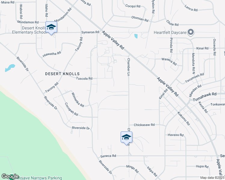 map of restaurants, bars, coffee shops, grocery stores, and more near 14924 Chamber Lane in Apple Valley