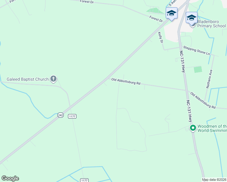 map of restaurants, bars, coffee shops, grocery stores, and more near 15009 North Carolina 242 in Bladenboro