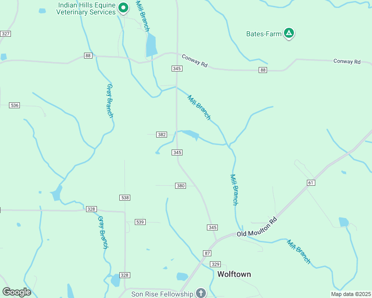 map of restaurants, bars, coffee shops, grocery stores, and more near 1865 County Road 345 in Decatur