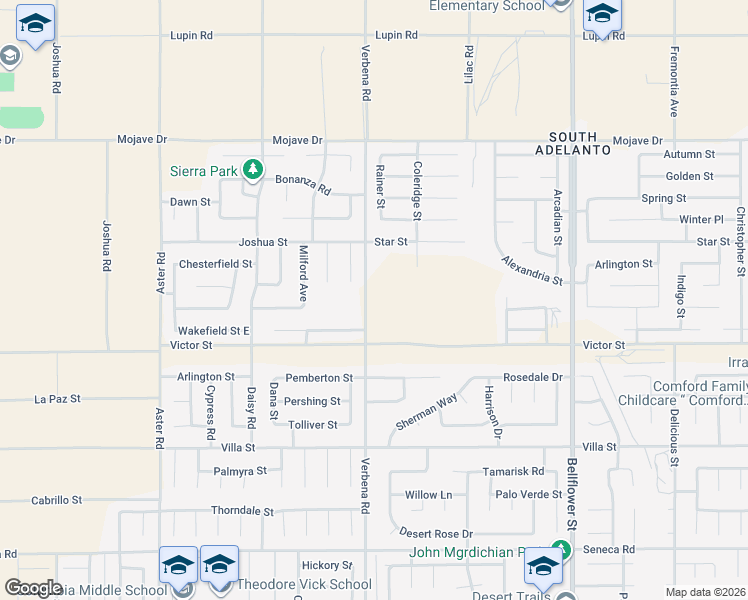 map of restaurants, bars, coffee shops, grocery stores, and more near in Adelanto