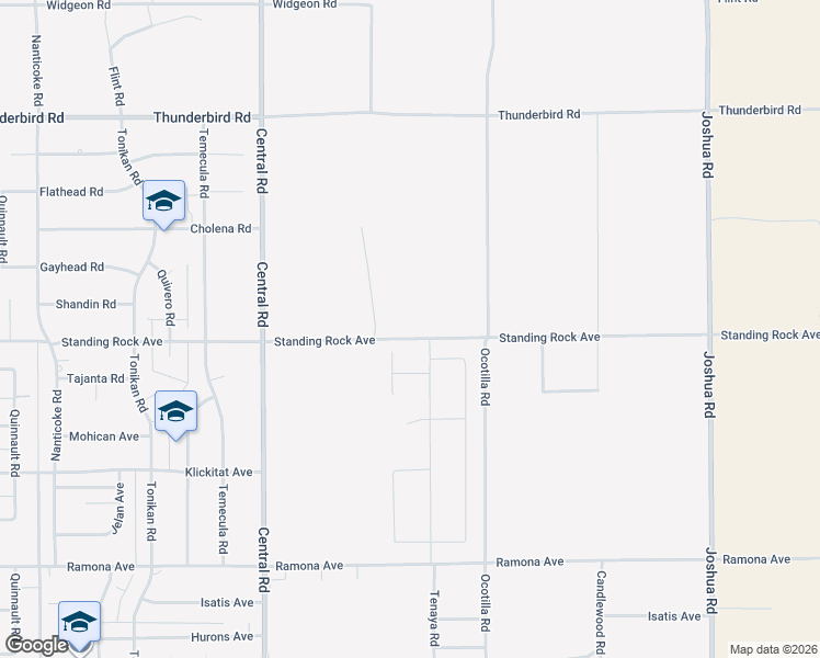 map of restaurants, bars, coffee shops, grocery stores, and more near 22764 Standing Rock Avenue in Apple Valley