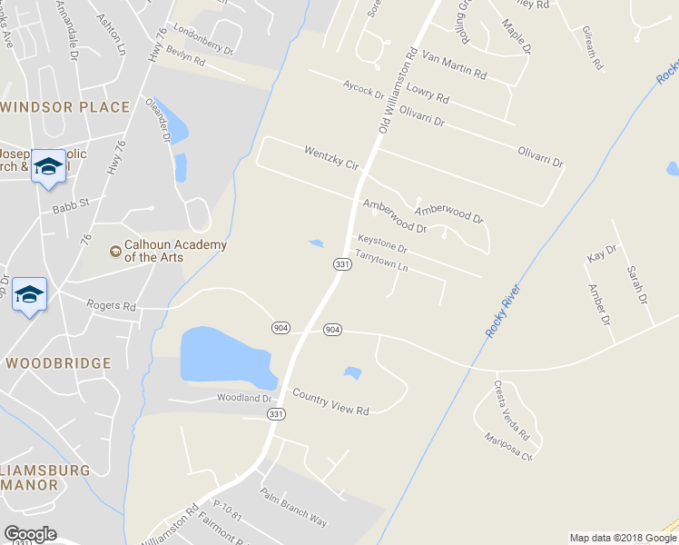 map of restaurants, bars, coffee shops, grocery stores, and more near 1525 Old Williamston Road in Anderson