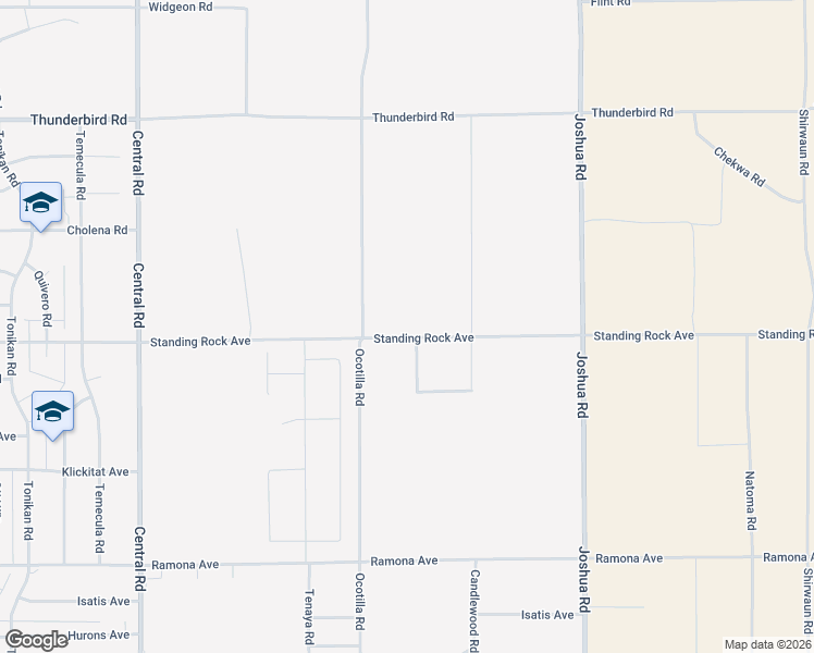 map of restaurants, bars, coffee shops, grocery stores, and more near 22974 Standing Rock Avenue in Apple Valley