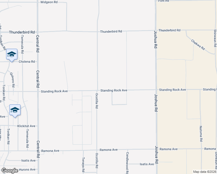 map of restaurants, bars, coffee shops, grocery stores, and more near 22974 Standing Rock Avenue in Apple Valley