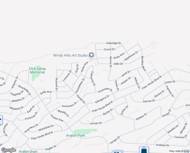 map of restaurants, bars, coffee shops, grocery stores, and more near 2746 Ann Court in Lake Havasu City