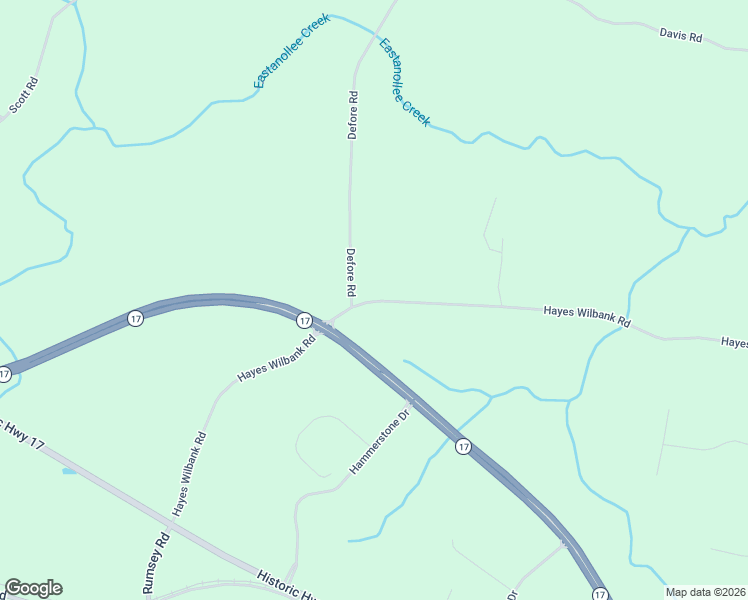 map of restaurants, bars, coffee shops, grocery stores, and more near 7690-7698 Hayes Road in Toccoa