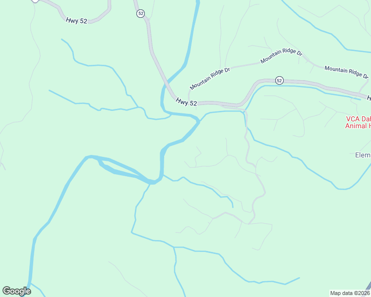 map of restaurants, bars, coffee shops, grocery stores, and more near 51 River Run in Dahlonega