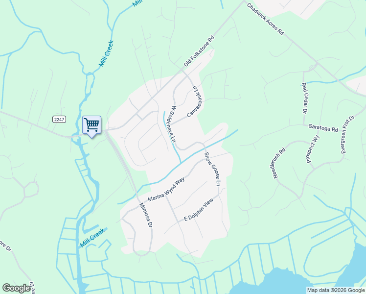 map of restaurants, bars, coffee shops, grocery stores, and more near 326 West Goldeneye Lane in Sneads Ferry