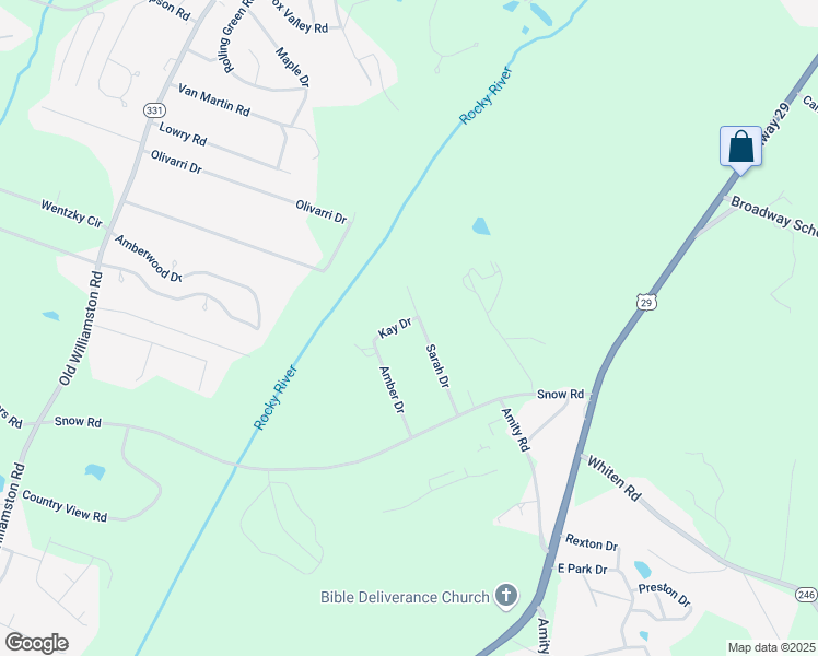 map of restaurants, bars, coffee shops, grocery stores, and more near 709 Kay Drive in Anderson