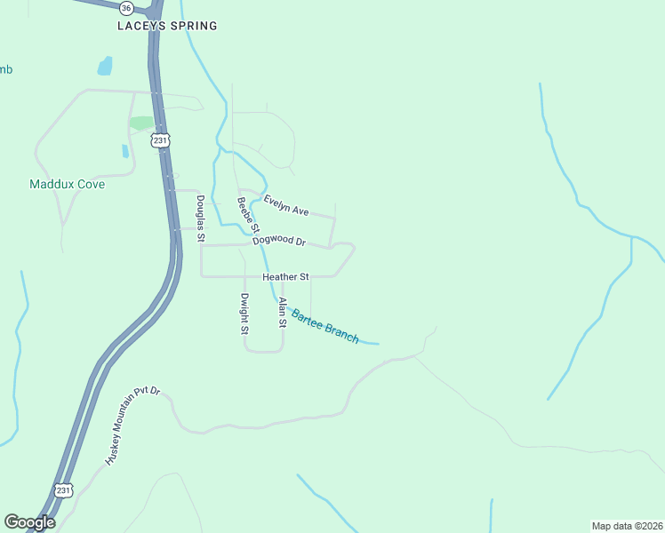 map of restaurants, bars, coffee shops, grocery stores, and more near 174 Heather Street in Laceys Spring