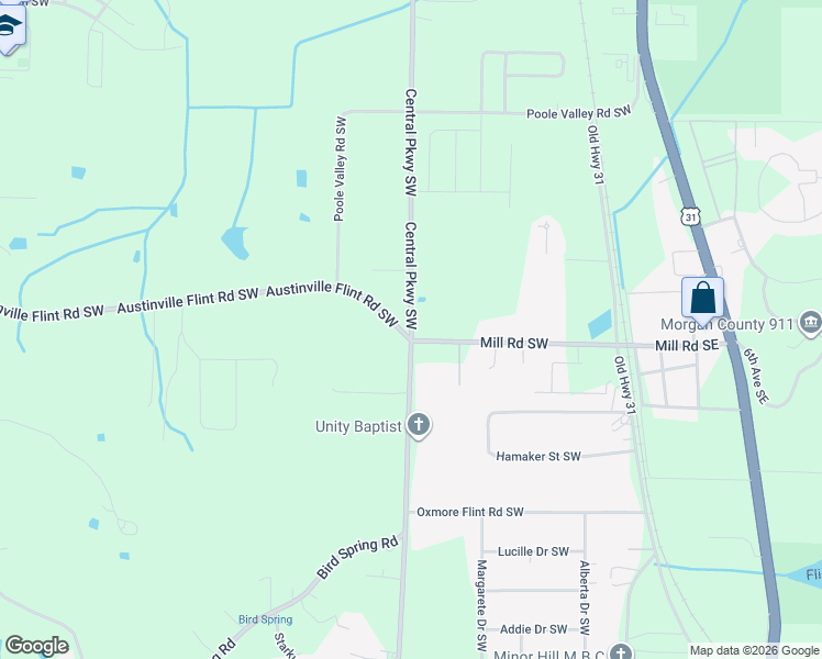 map of restaurants, bars, coffee shops, grocery stores, and more near 4393 Central Parkway Southwest in Decatur