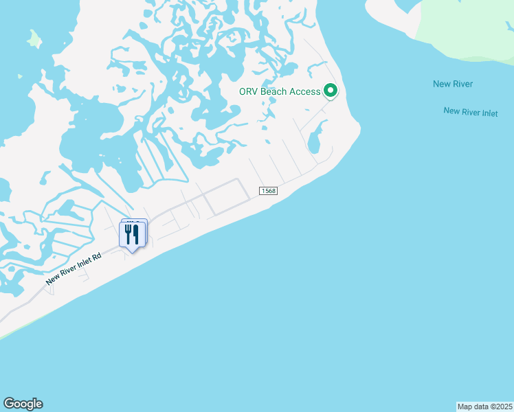 map of restaurants, bars, coffee shops, grocery stores, and more near 2250 State Road 1568 in North Topsail Beach