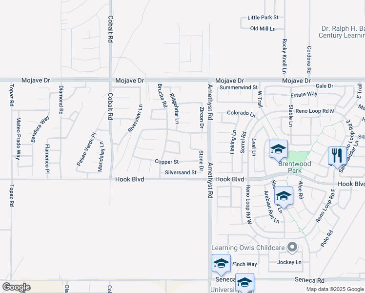 map of restaurants, bars, coffee shops, grocery stores, and more near 15045 Hemlock Court in Victorville