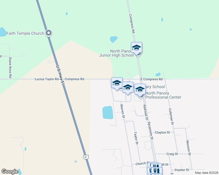 map of restaurants, bars, coffee shops, grocery stores, and more near 613 Warren Street in Como