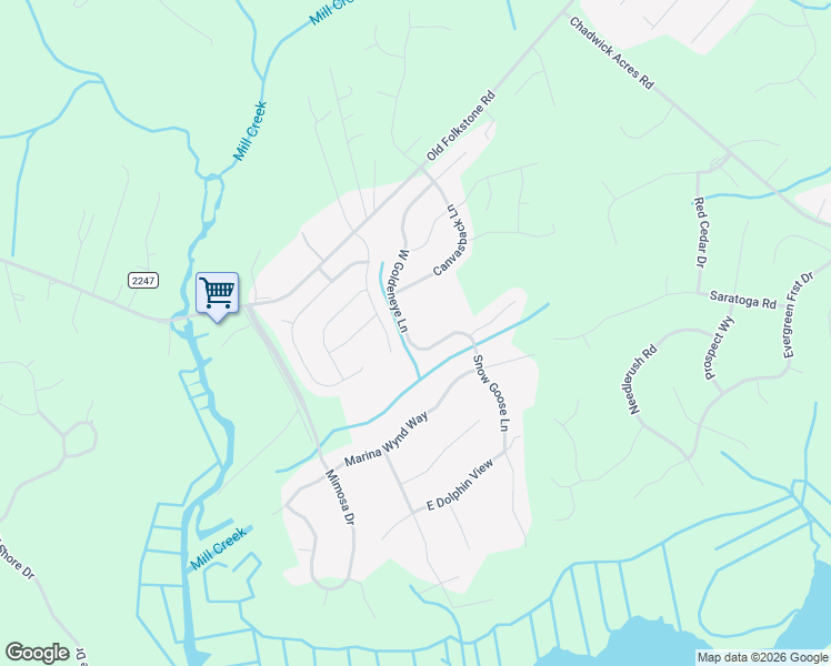 map of restaurants, bars, coffee shops, grocery stores, and more near 326 West Goldeneye Lane in Sneads Ferry