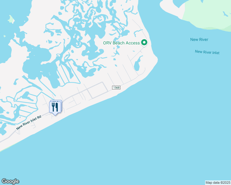map of restaurants, bars, coffee shops, grocery stores, and more near 2250 State Road 1568 in North Topsail Beach