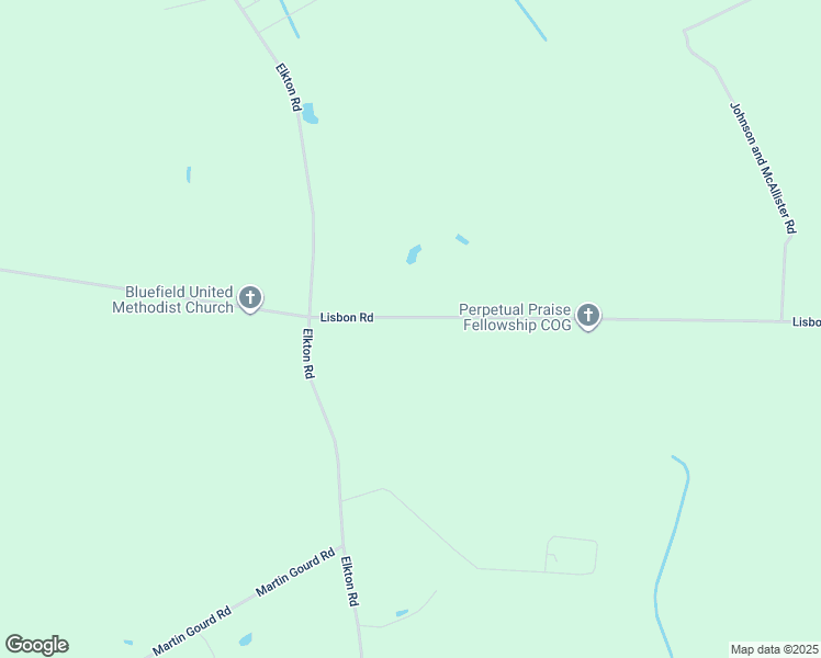 map of restaurants, bars, coffee shops, grocery stores, and more near 8621 Lisbon Road in Clarkton