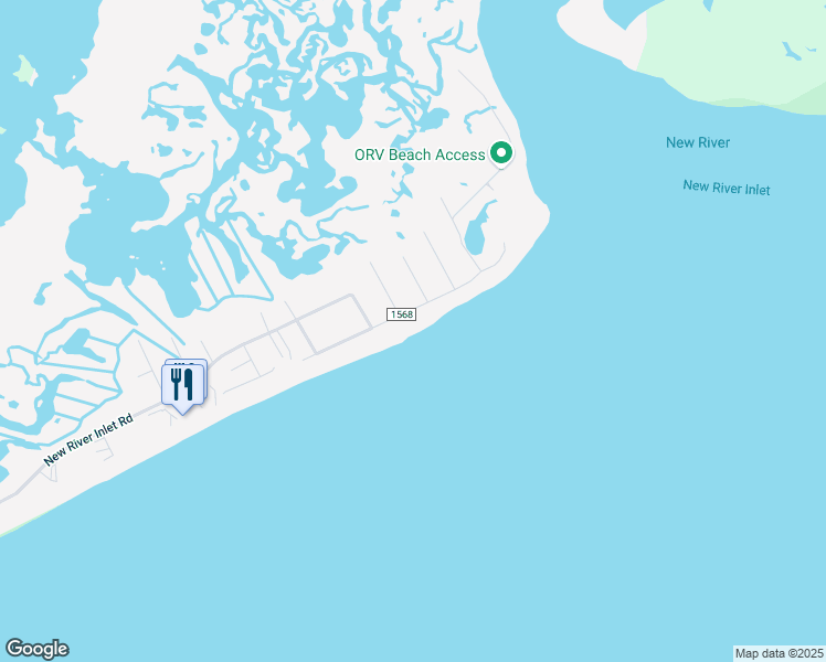 map of restaurants, bars, coffee shops, grocery stores, and more near 2250 State Road 1568 in North Topsail Beach
