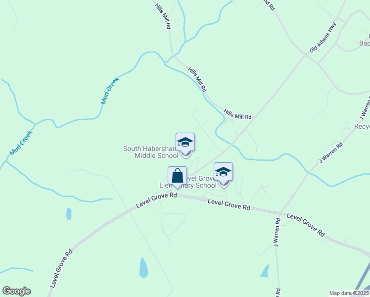 map of restaurants, bars, coffee shops, grocery stores, and more near 237 Old Athens Highway in Cornelia