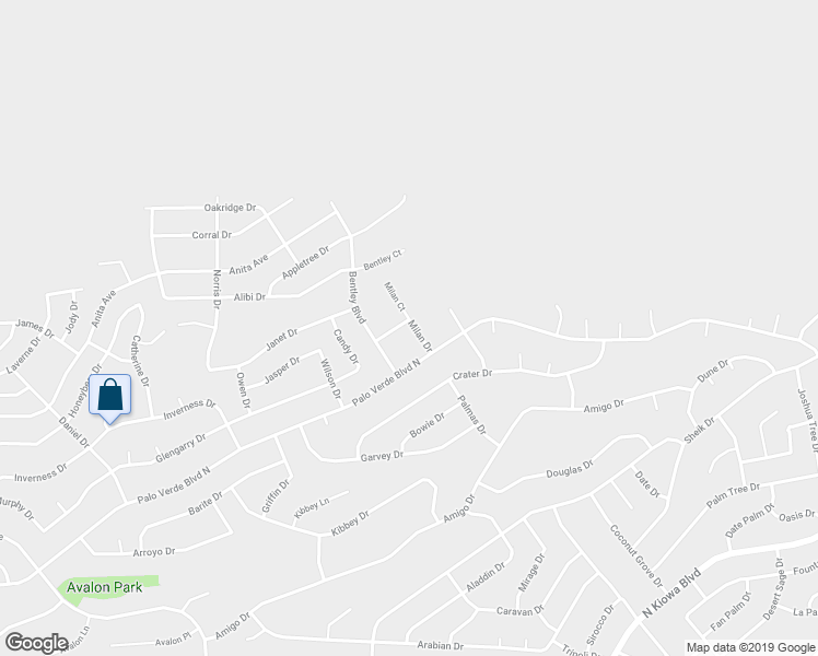 map of restaurants, bars, coffee shops, grocery stores, and more near 3040 Curtis Drive in Lake Havasu City