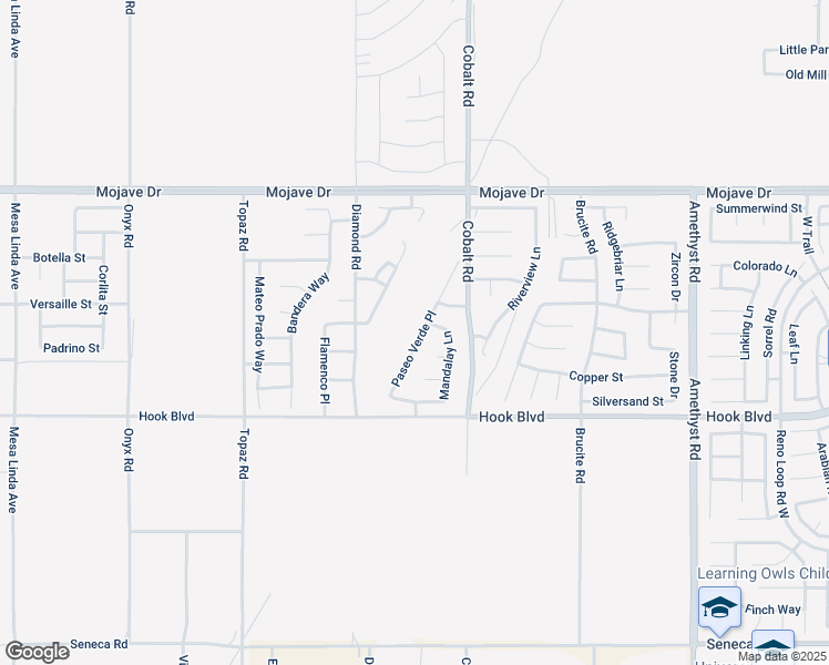 map of restaurants, bars, coffee shops, grocery stores, and more near 15038 Paseo Verde Place in Victorville