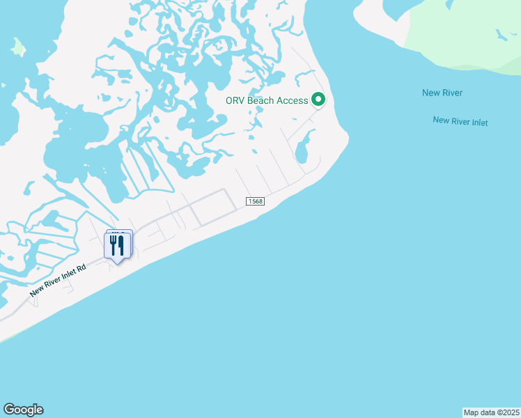 map of restaurants, bars, coffee shops, grocery stores, and more near 2250 State Road 1568 in North Topsail Beach