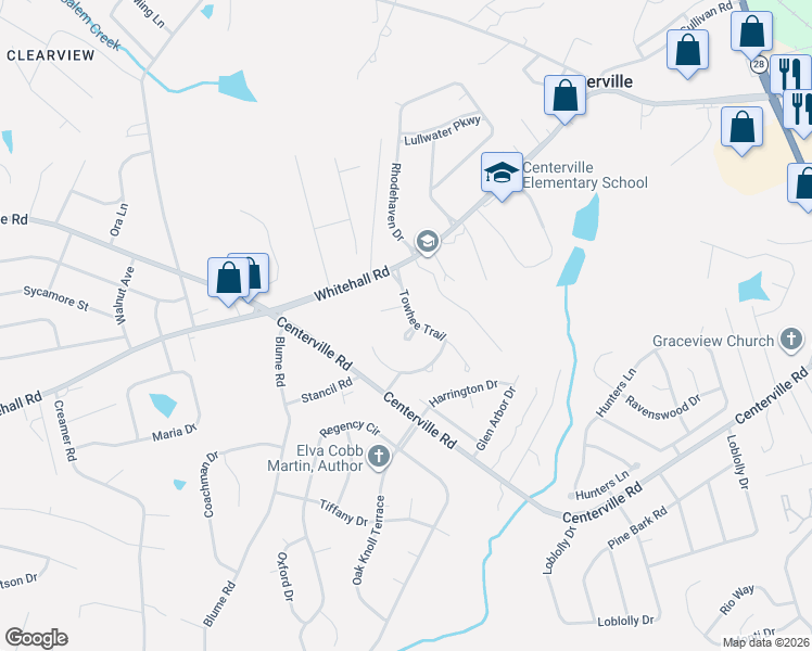 map of restaurants, bars, coffee shops, grocery stores, and more near 100 Cardinal Court in Anderson