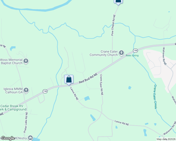 map of restaurants, bars, coffee shops, grocery stores, and more near 101 Field View Drive Northeast in Calhoun