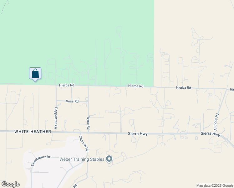 map of restaurants, bars, coffee shops, grocery stores, and more near 9248 Hierba Road in Agua Dulce
