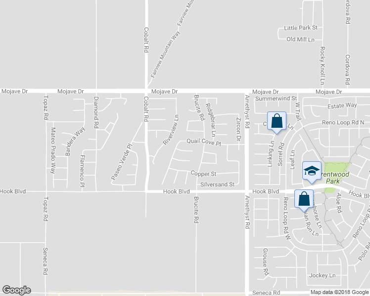 map of restaurants, bars, coffee shops, grocery stores, and more near 13440 Fernglen Court in Victorville