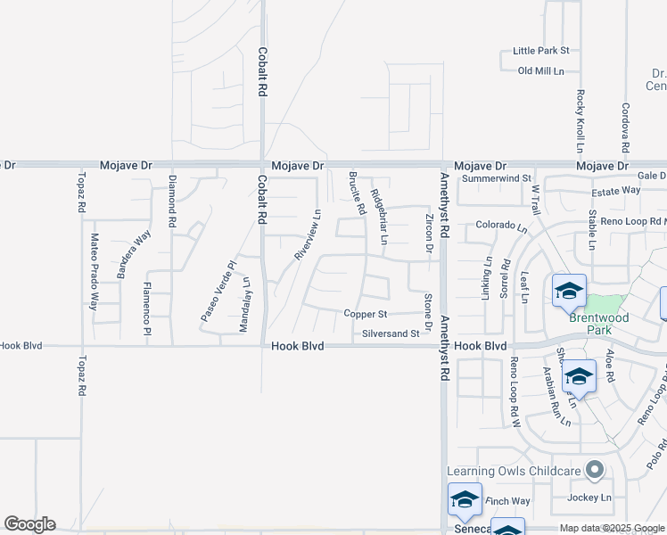 map of restaurants, bars, coffee shops, grocery stores, and more near 13440 Fernglen Court in Victorville