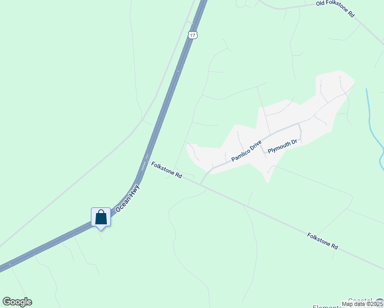 map of restaurants, bars, coffee shops, grocery stores, and more near 314 Cedar Island Trail in Holly Ridge