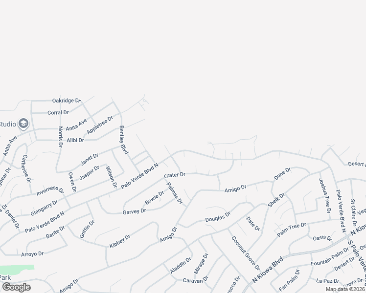 map of restaurants, bars, coffee shops, grocery stores, and more near 3112 Palo Verde Boulevard North in Lake Havasu City