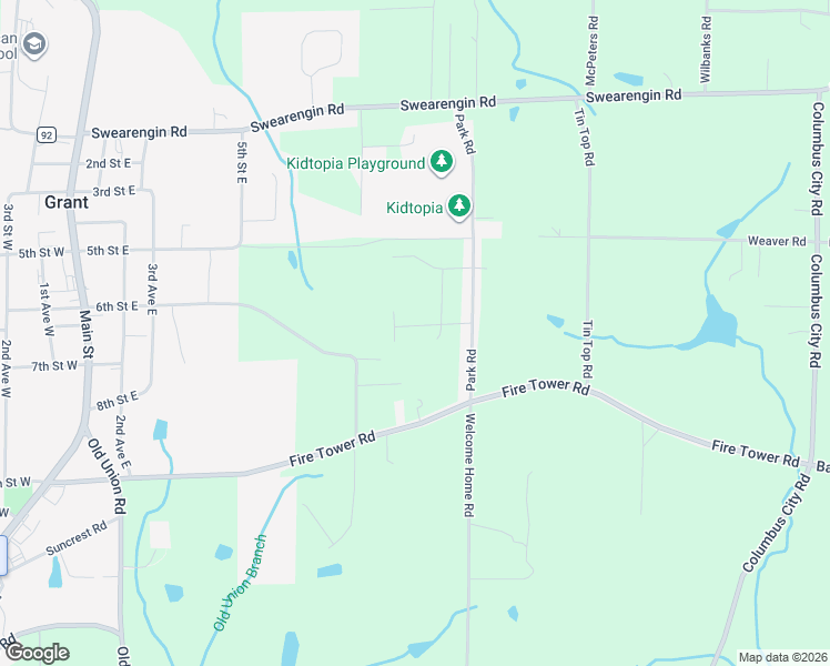 map of restaurants, bars, coffee shops, grocery stores, and more near 125 Vail Drive in Grant