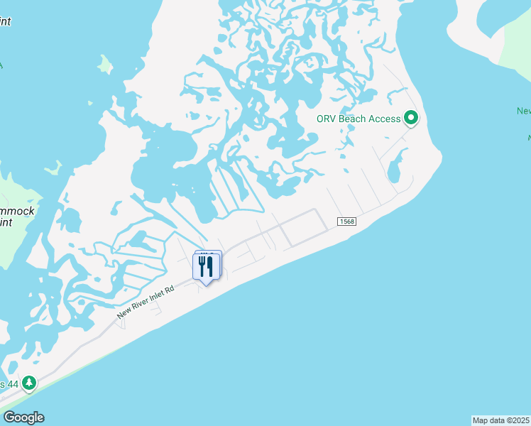 map of restaurants, bars, coffee shops, grocery stores, and more near 211 1st St in Midway Park