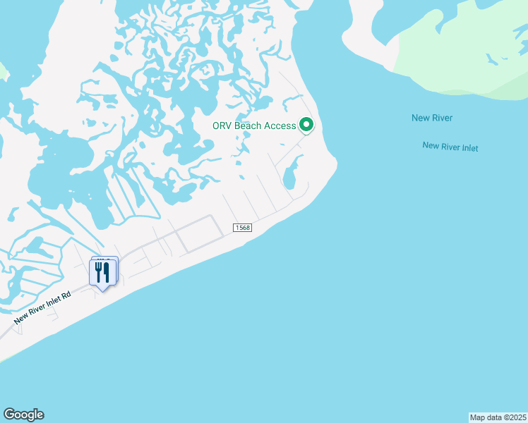 map of restaurants, bars, coffee shops, grocery stores, and more near 205 Port Drive in North Topsail Beach