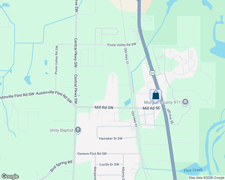 map of restaurants, bars, coffee shops, grocery stores, and more near 4119 Old Highway 31 in Decatur