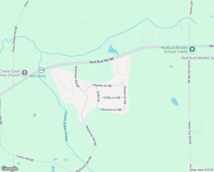 map of restaurants, bars, coffee shops, grocery stores, and more near 186 Charles Drive Northeast in Calhoun