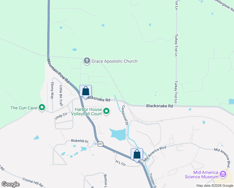 map of restaurants, bars, coffee shops, grocery stores, and more near 922 Blacksnake Road in Garland County