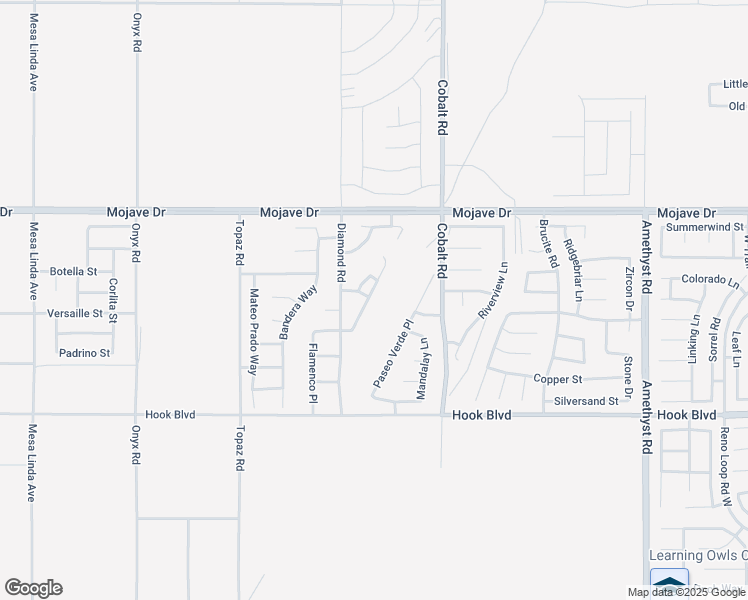 map of restaurants, bars, coffee shops, grocery stores, and more near 15117 Bluffside Lane in Victorville