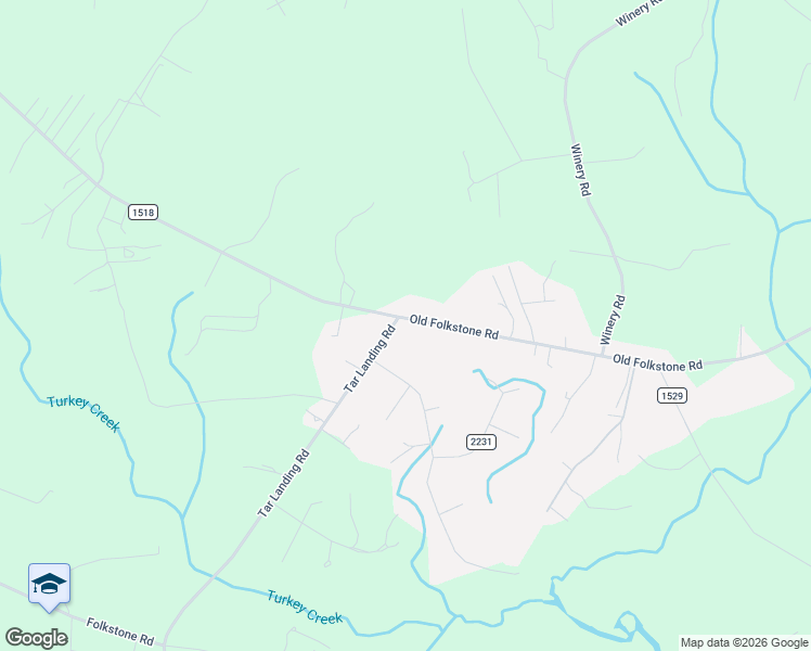 map of restaurants, bars, coffee shops, grocery stores, and more near 498 Old Folkstone Road in Holly Ridge