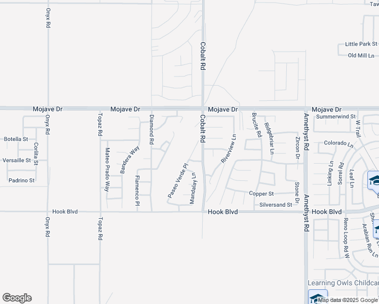 map of restaurants, bars, coffee shops, grocery stores, and more near 15134 Paseo Verde Place in Victorville