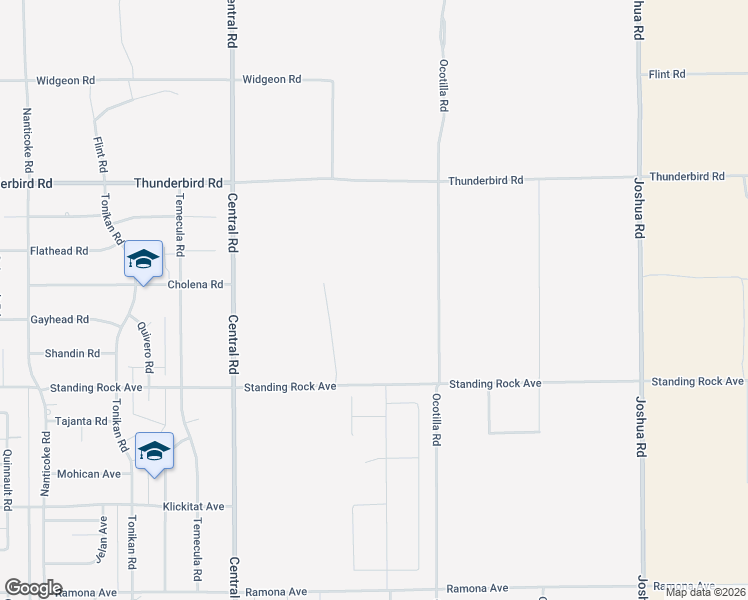 map of restaurants, bars, coffee shops, grocery stores, and more near 15088 Mesquite Road in Apple Valley